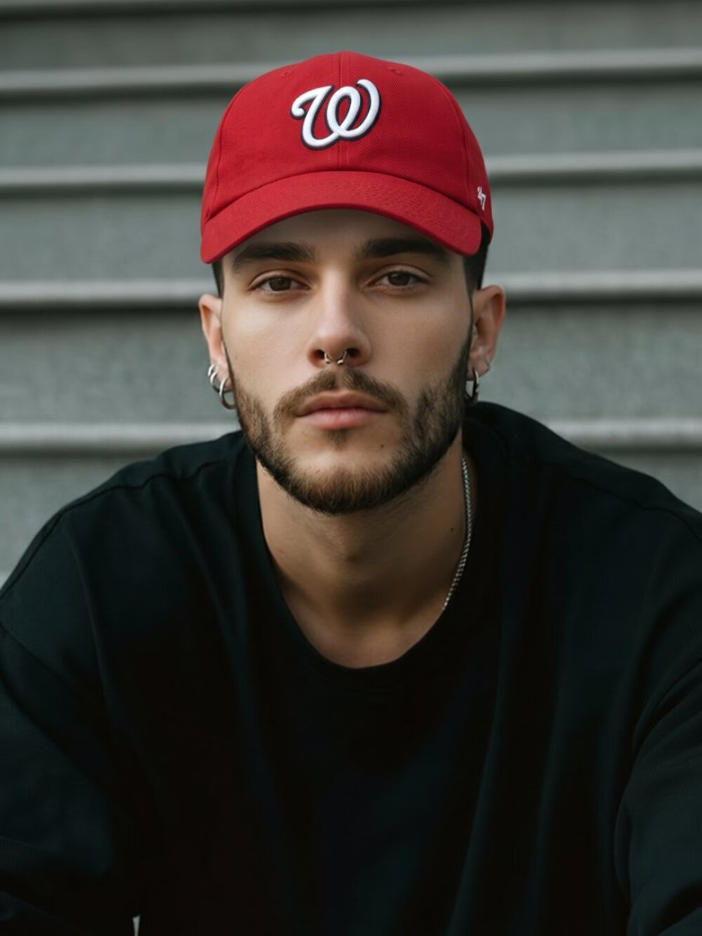 NWT Washington Nationals ’47 Clean Up Dad Hat Red Adjustable Baseball Cap